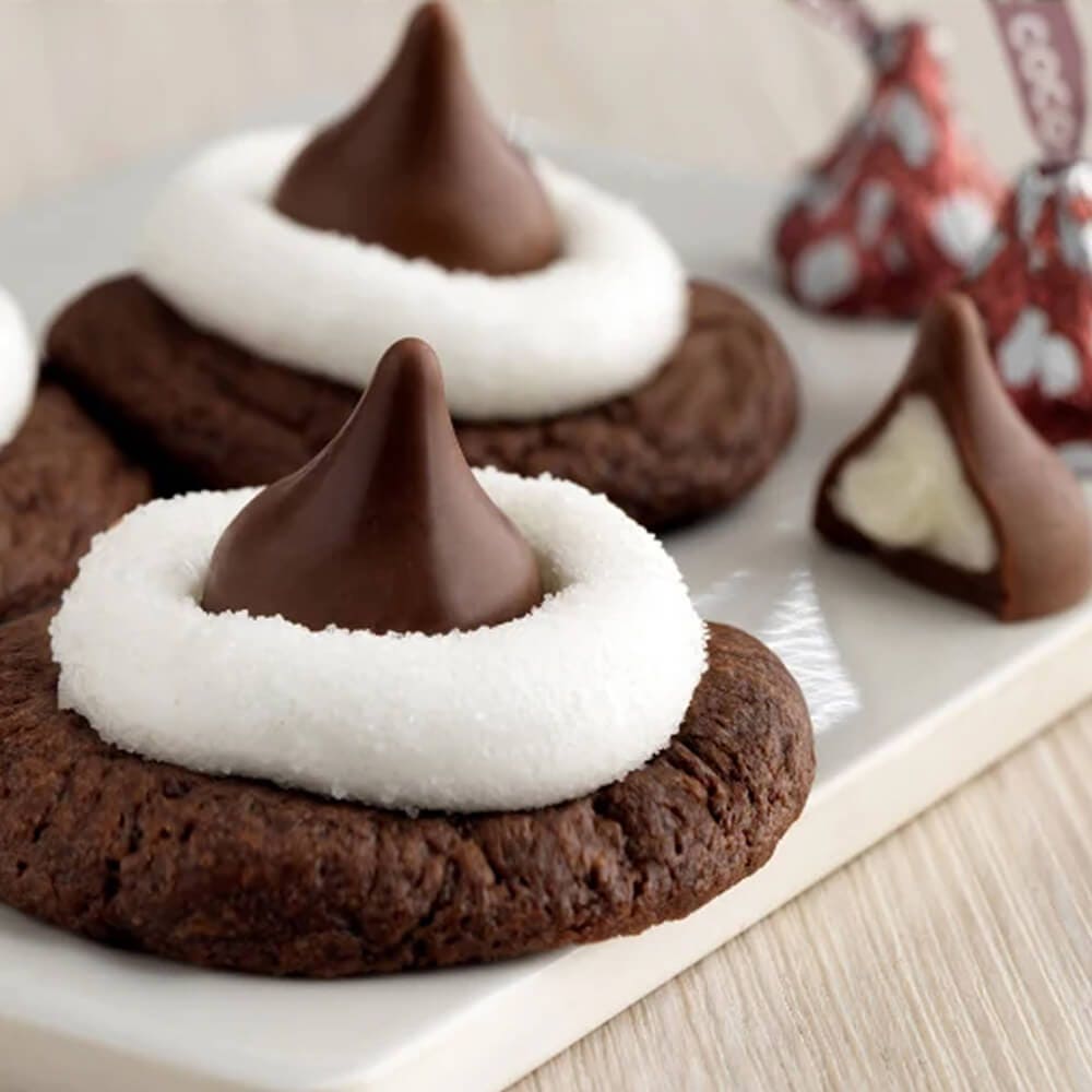 plate of hot cocoa blossom cookies
