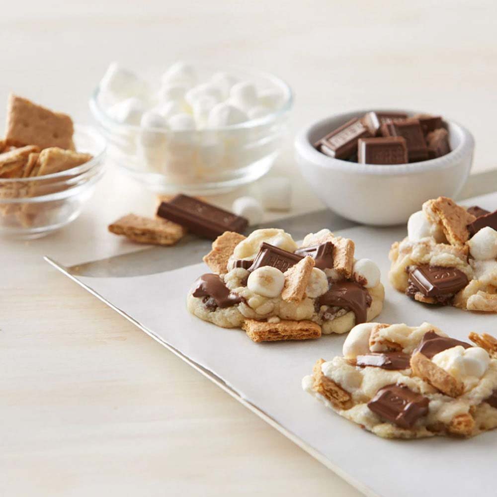 tray of smores cookies
