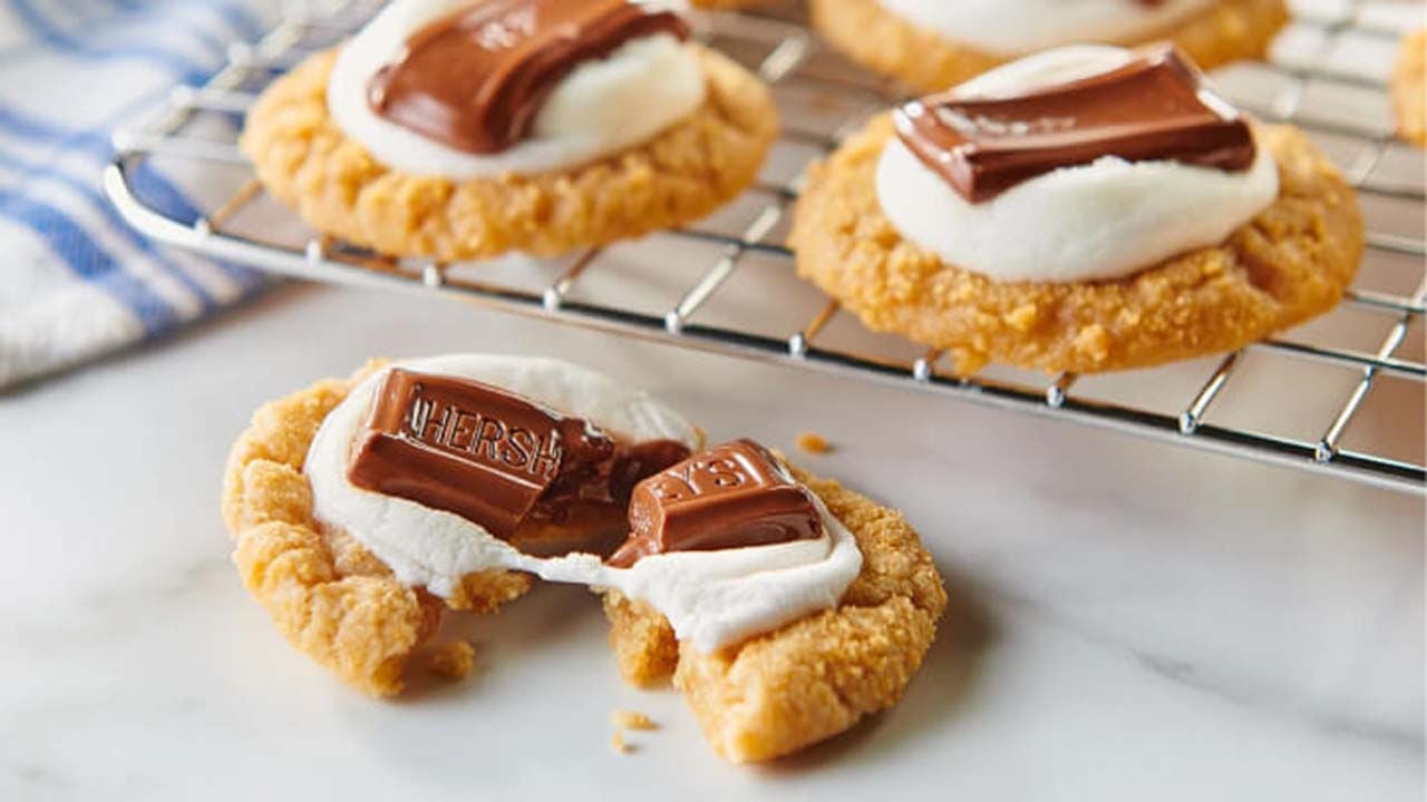 fresh batch of hersheys smores cookies