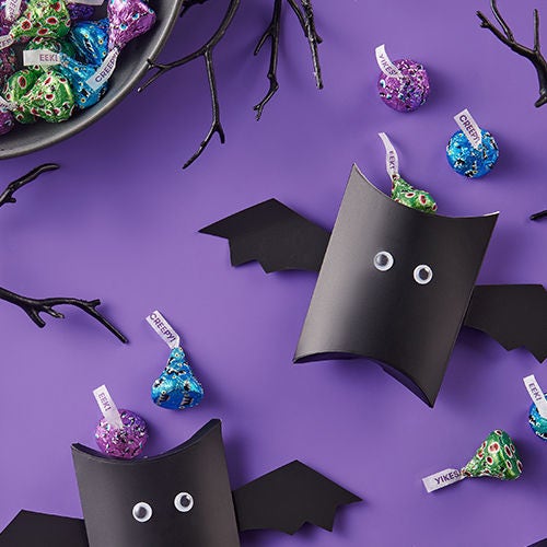 paper bats filled with hersheys kisses milk chocolates