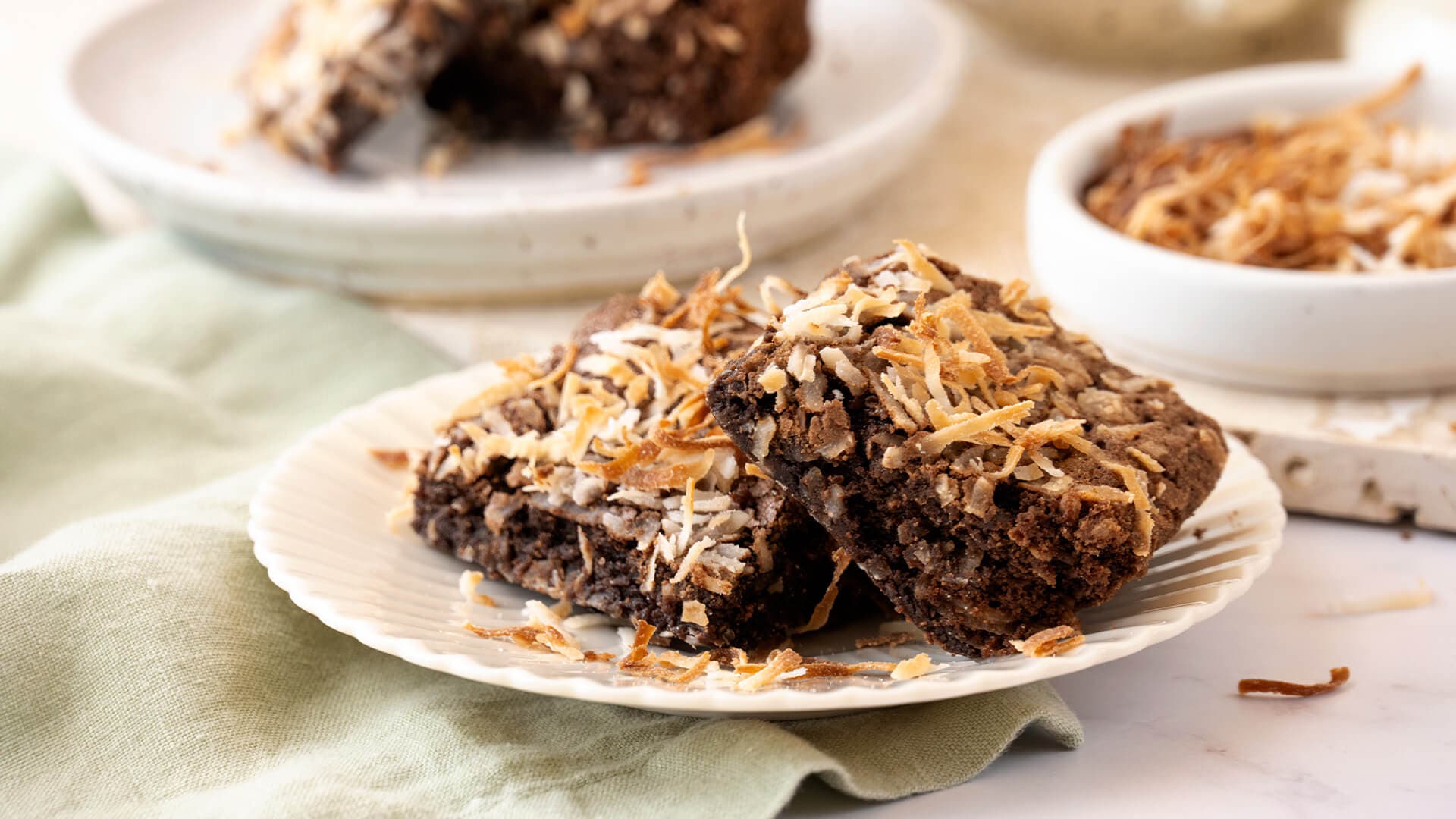 cocoa coconut brownies