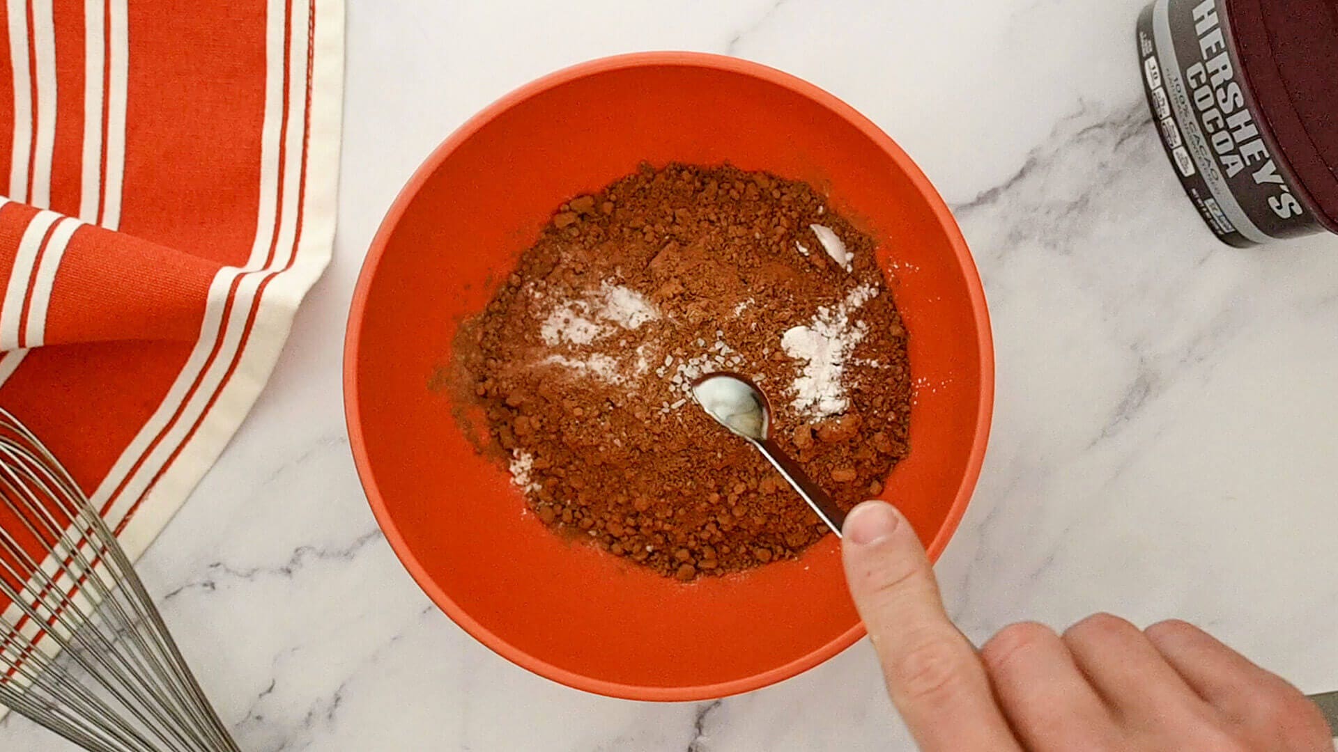dry ingredients added to mixing bowl