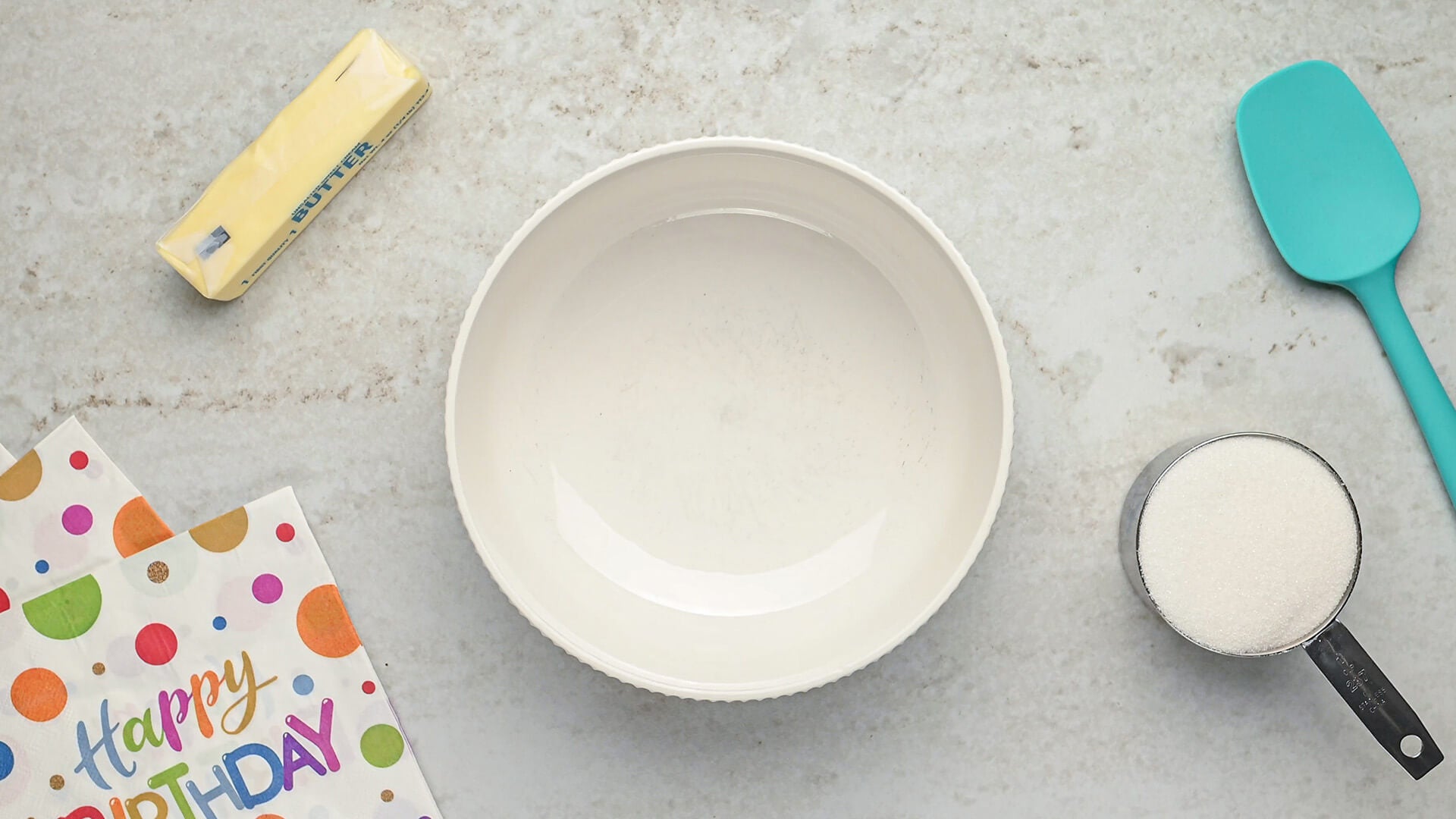 bowl with sugar and butter