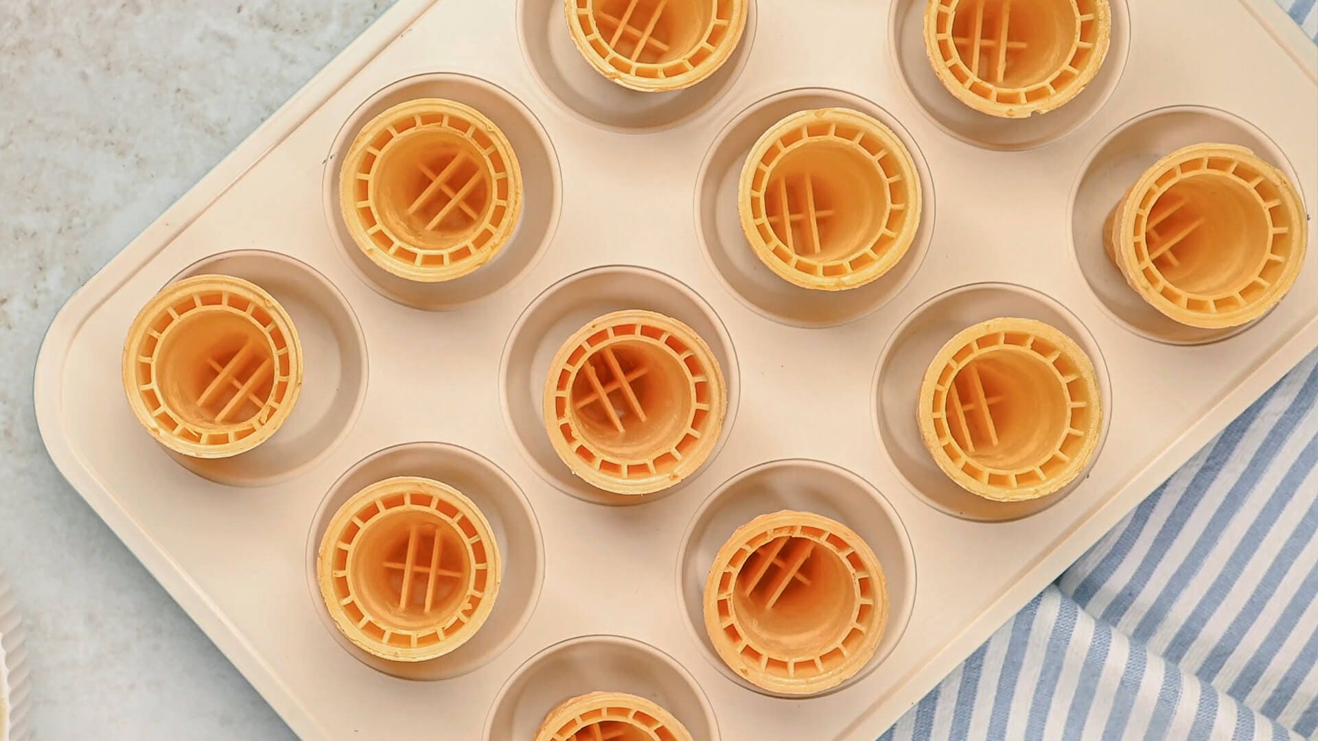cones in the muffin tin
