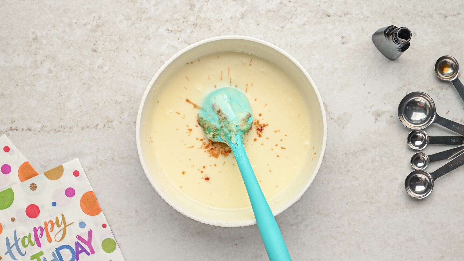 vanilla extract added to batter