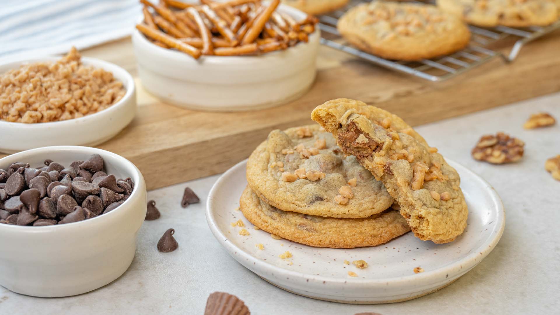 plate of kitchen sink cookies