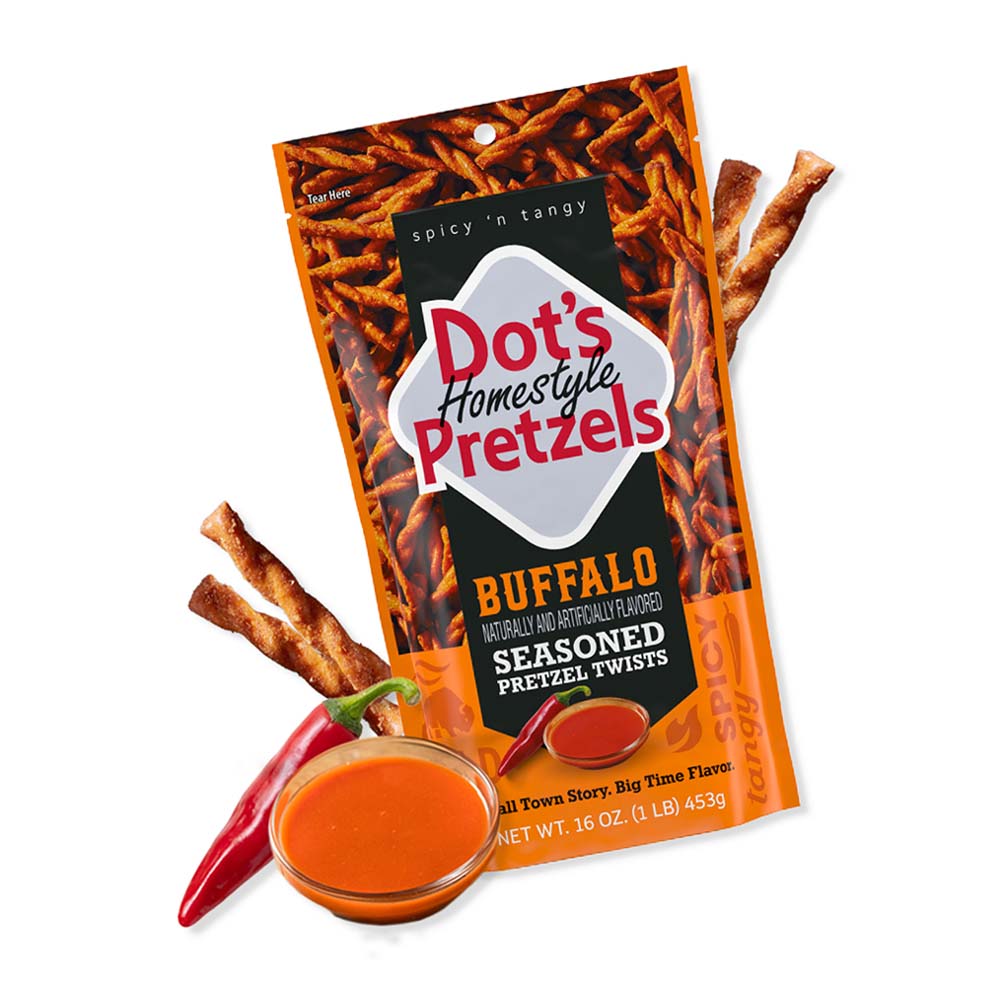 bag of dots homestyle pretzels buffalo seasoned pretzel twists