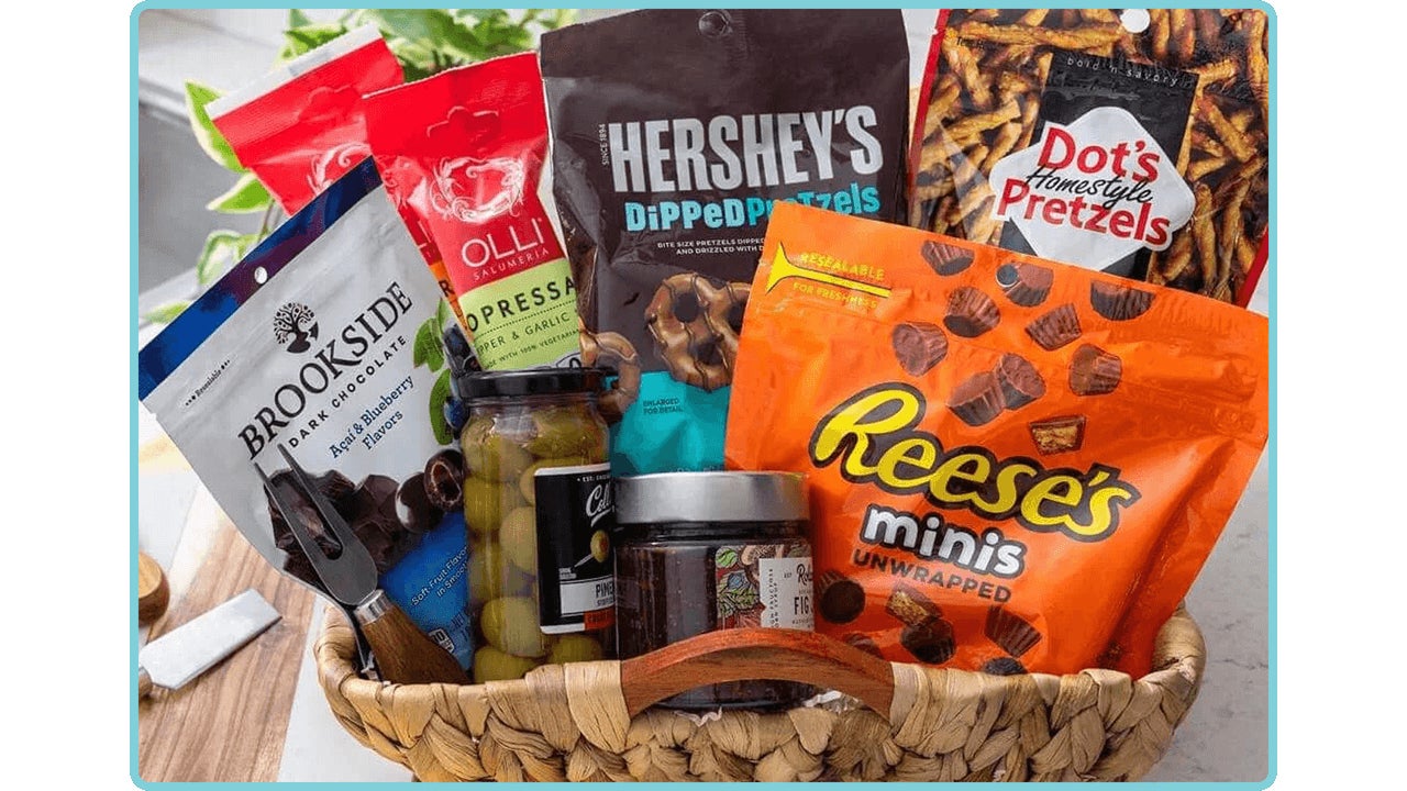 charcuterie themed easter basket