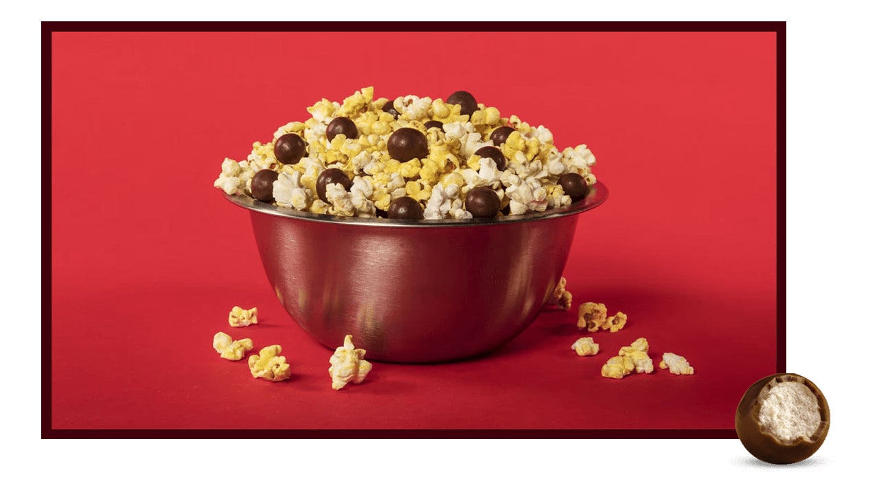 whoppers in a bowl with popcorn