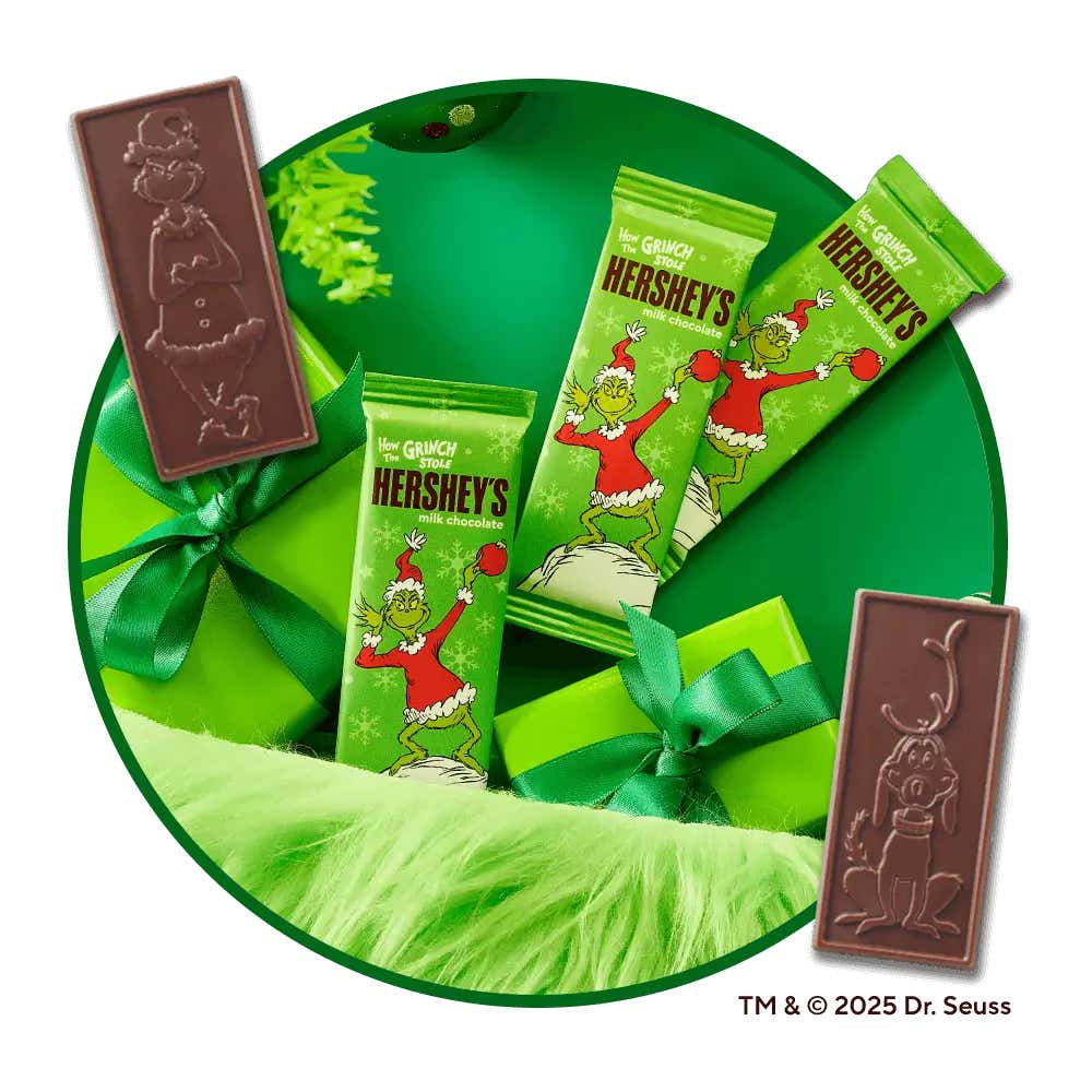 snack size hershey grinch chocolate bar